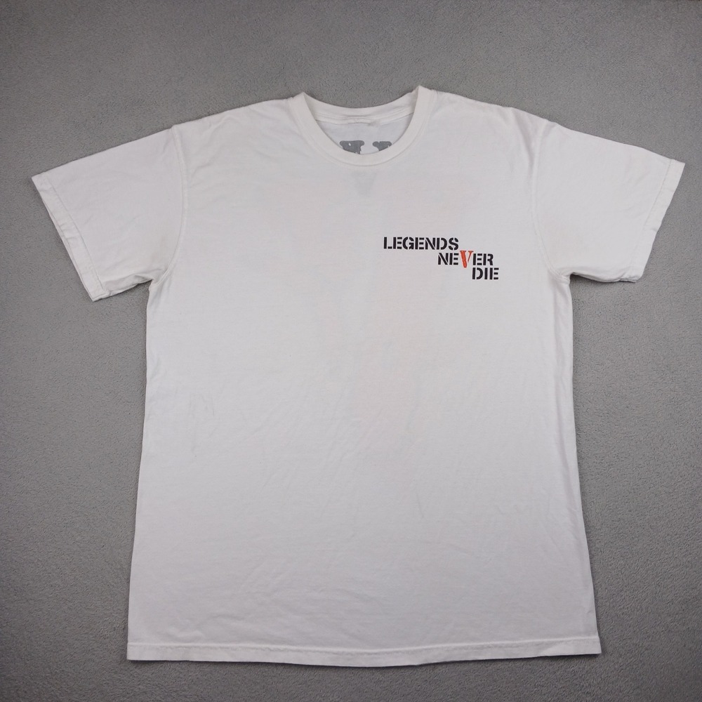 Vlone Legends Never Die T-Shirt Mens XL White Juice WRLD Butterfly Graphic Tee